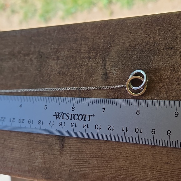 Tiffany 1837 Sterling Silver Double Ring Necklace - Picture 4 of 5